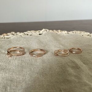 Kendra Scott Rose Gold Ring Set of 4